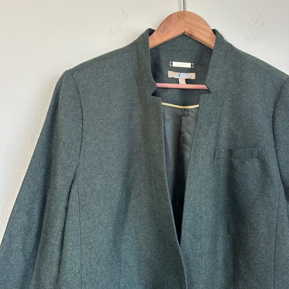 Talbots Luxe Wool Cashmere Flannel Single Button Blazer - Picture 4 of 14